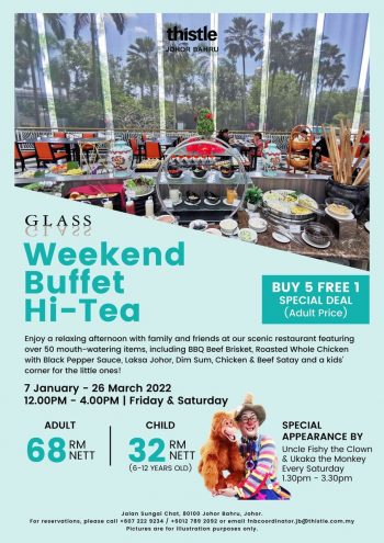 Thistle-Johor-Bahru-Weekend-Buffet-Hi-tea-Deal-350x495 - Beverages Food , Restaurant & Pub Johor Promotions & Freebies 
