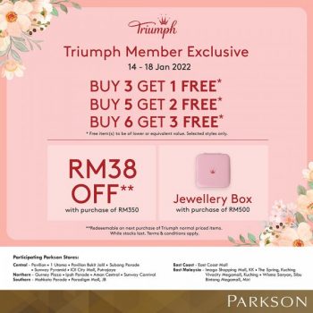 Triumph-Member-Promotion-at-Parkson-350x350 - Fashion Accessories Fashion Lifestyle & Department Store Johor Kedah Kelantan Kuala Lumpur Lingerie Melaka Negeri Sembilan Pahang Penang Perak Perlis Promotions & Freebies Putrajaya Sabah Sarawak Selangor Terengganu 