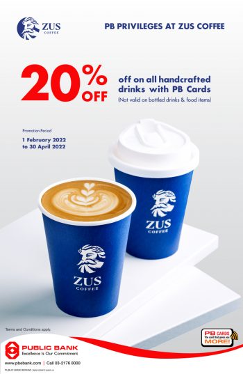 ZUS-Coffee-20-off-Promo-with-Public-Bank-350x537 - Bank & Finance Beverages Food , Restaurant & Pub Johor Kedah Kelantan Kuala Lumpur Melaka Negeri Sembilan Pahang Penang Perak Perlis Promotions & Freebies Public Bank Putrajaya Sabah Sarawak Selangor Terengganu 