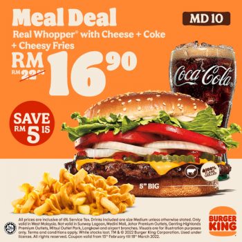 Burger-King-Meal-Deal-350x350 - Beverages Burger Food , Restaurant & Pub Johor Kedah Kelantan Kuala Lumpur Melaka Negeri Sembilan Pahang Penang Perak Perlis Promotions & Freebies Putrajaya Sabah Sarawak Selangor Terengganu 