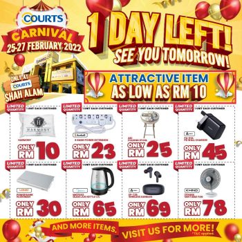 COURTS-Carnival-Sale-at-Shah-Alam-350x350 - Electronics & Computers Home Appliances Kitchen Appliances Malaysia Sales Selangor 