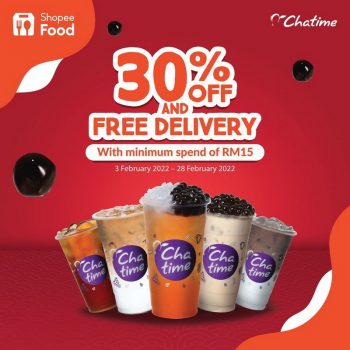 Chatime-30-off-Promo-350x350 - Beverages Food , Restaurant & Pub Johor Kedah Kelantan Kuala Lumpur Melaka Negeri Sembilan Pahang Penang Perak Perlis Promotions & Freebies Putrajaya Sabah Sarawak Selangor Terengganu 