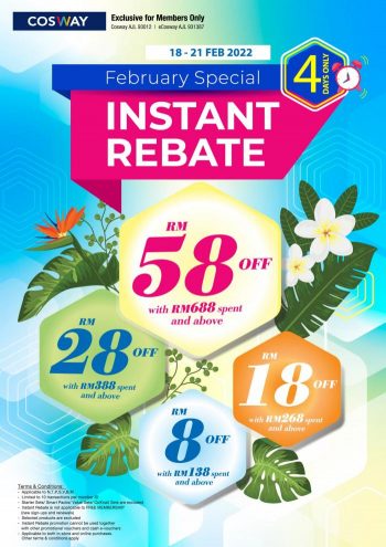 Cosway-February-Instant-Rebate-Promotion-350x495 - Johor Kedah Kelantan Kuala Lumpur Melaka Negeri Sembilan Online Store Others Pahang Penang Perak Perlis Promotions & Freebies Putrajaya Sabah Sarawak Selangor Terengganu 