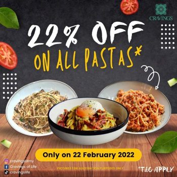 Cravings-Twosday-Promotion-350x350 - Beverages Food , Restaurant & Pub Johor Kedah Kelantan Kuala Lumpur Melaka Negeri Sembilan Pahang Penang Perak Perlis Promotions & Freebies Putrajaya Sabah Sarawak Selangor Terengganu 