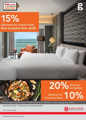 G-Hotel-Gurney-Special-Deal-with-Public-Bank-350x488 - Bank & Finance Hotels Penang Promotions & Freebies Public Bank Sports,Leisure & Travel 