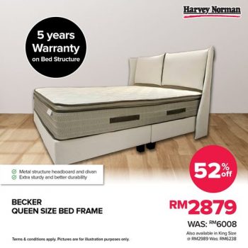 Harvey-Norman-Becker-Steel-Queen-Size-Bed-Promo-350x350 - Furniture Home & Garden & Tools Home Decor Johor Kedah Kelantan Kuala Lumpur Melaka Negeri Sembilan Pahang Penang Perak Perlis Promotions & Freebies Putrajaya Sabah Sarawak Selangor Terengganu 