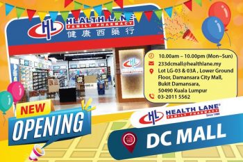 Health-Lane-Family-Pharmacy-Opening-Deal-at-DC-Mall-350x233 - Beauty & Health Health Supplements Kuala Lumpur Personal Care Promotions & Freebies Selangor 