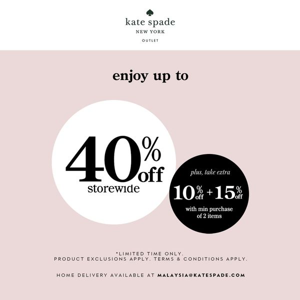 Now till 24 Feb 2022: Kate Spade 40% off Deal at Design Village Penang -  