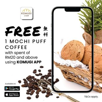 Komugi-Free-Mochi-Puff-Coffee-Using-App-Promotion-350x350 - Beverages Food , Restaurant & Pub Johor Kedah Kelantan Kuala Lumpur Melaka Negeri Sembilan Online Store Pahang Penang Perak Perlis Promotions & Freebies Putrajaya Sabah Sarawak Selangor Terengganu 