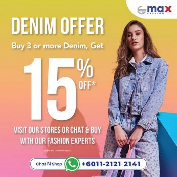 Max-Fashion-Denim-Promo-350x350 - Apparels Fashion Accessories Fashion Lifestyle & Department Store Johor Kedah Kelantan Kuala Lumpur Melaka Negeri Sembilan Pahang Penang Perak Perlis Promotions & Freebies Putrajaya Sabah Sarawak Selangor Terengganu 