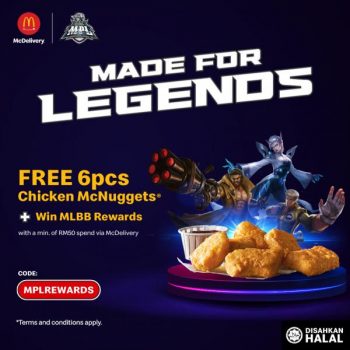 McDonalds-McDelivery-Free-Chicken-McNuggets-Win-MLBB-Rewards-Promotion-350x350 - Beverages Food , Restaurant & Pub Johor Kedah Kelantan Kuala Lumpur Melaka Negeri Sembilan Online Store Pahang Penang Perak Perlis Promotions & Freebies Putrajaya Sabah Sarawak Selangor Terengganu 