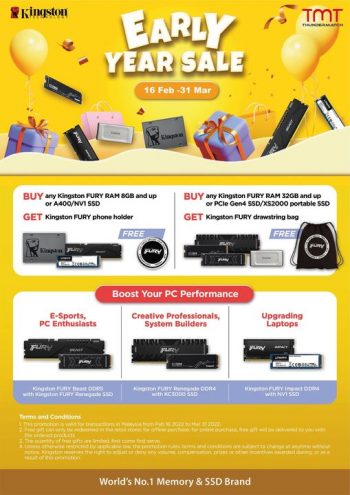 TMT-Kingston-Early-Year-Sale-350x495 - Computer Accessories Electronics & Computers IT Gadgets Accessories Johor Kedah Kelantan Kuala Lumpur Malaysia Sales Melaka Negeri Sembilan Online Store Pahang Penang Perak Perlis Putrajaya Sabah Sarawak Selangor Terengganu 