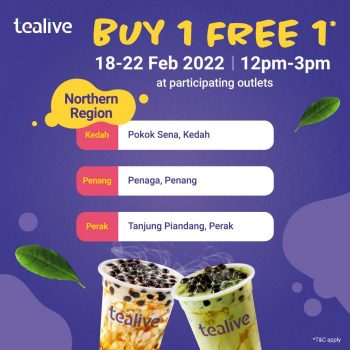 Tealive-Buy-1-FREE-1-Opening-Promotion-1-350x350 - Beverages Food , Restaurant & Pub Johor Kedah Melaka Negeri Sembilan Pahang Penang Perak Promotions & Freebies Sabah Sarawak Selangor 