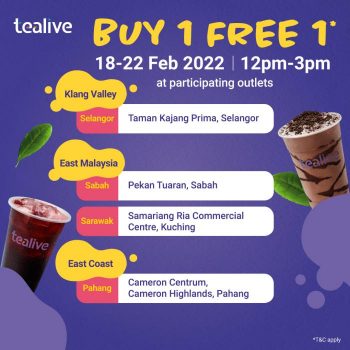 Tealive-Buy-1-FREE-1-Opening-Promotion-350x350 - Beverages Food , Restaurant & Pub Johor Kedah Melaka Negeri Sembilan Pahang Penang Perak Promotions & Freebies Sabah Sarawak Selangor 