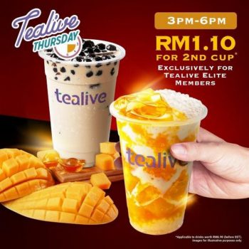 Tealive-Thursday-Promotion-350x350 - Beverages Food , Restaurant & Pub Johor Kedah Kelantan Kuala Lumpur Melaka Negeri Sembilan Pahang Penang Perak Perlis Promotions & Freebies Putrajaya Sabah Sarawak Selangor Terengganu 