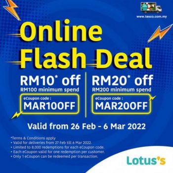 Tesco-Lotuss-Online-Flash-Deal-Promotion-350x350 - Johor Kedah Kelantan Kuala Lumpur Melaka Negeri Sembilan Online Store Pahang Penang Perak Perlis Promotions & Freebies Putrajaya Sabah Sarawak Selangor Supermarket & Hypermarket Terengganu 