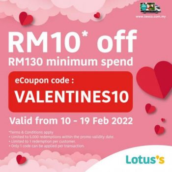 Tesco-Lotuss-Online-Valentines-Day-RM10-OFF-Promotion-350x350 - Johor Kedah Kelantan Kuala Lumpur Melaka Negeri Sembilan Pahang Penang Perak Perlis Promotions & Freebies Putrajaya Sabah Sarawak Selangor Supermarket & Hypermarket Terengganu 