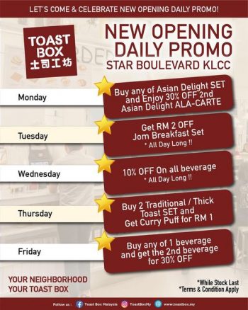 Toast-Box-New-Opening-Daily-Promo-350x438 - Beverages Food , Restaurant & Pub Kuala Lumpur Promotions & Freebies Selangor 