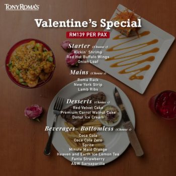 Tony-Romas-Valentines-Special-Menu-Deal-1-350x350 - Beverages Food , Restaurant & Pub Johor Kedah Kelantan Kuala Lumpur Melaka Negeri Sembilan Pahang Penang Perak Perlis Promotions & Freebies Putrajaya Sabah Sarawak Selangor Terengganu 