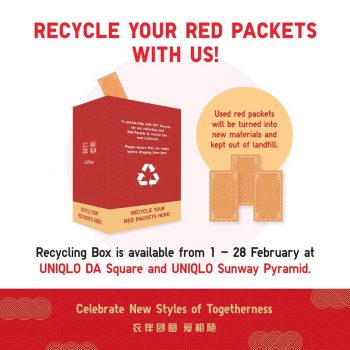 UNIQLO-Recycle-your-Red-Packets-350x350 - Apparels Fashion Accessories Fashion Lifestyle & Department Store Kuala Lumpur Promotions & Freebies Selangor 
