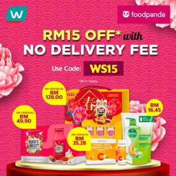 Watsons-FoodPanda-Promo-350x350 - Beauty & Health Cosmetics Health Supplements Johor Kedah Kelantan Kuala Lumpur Melaka Negeri Sembilan Pahang Penang Perak Perlis Personal Care Promotions & Freebies Putrajaya Sabah Sarawak Selangor Terengganu 