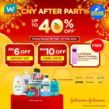 Watsons-Online-Johnson-Johnson-CNY-After-Party-Sale-350x350 - Beauty & Health Cosmetics Fragrances Health Supplements Johor Kedah Kelantan Kuala Lumpur Malaysia Sales Melaka Negeri Sembilan Online Store Pahang Penang Perak Perlis Personal Care Putrajaya Sabah Sarawak Selangor Skincare Terengganu 