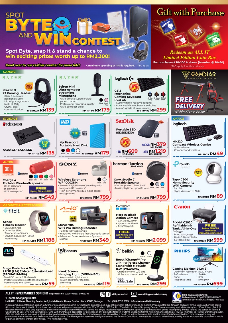 1U-grand-opening-sale_2022_back - Audio System & Visual System Cameras Computer Accessories Electronics & Computers Home Appliances IT Gadgets Accessories Kuala Lumpur Laptop Mobile Phone Selangor Tablets Warehouse Sale & Clearance in Malaysia 