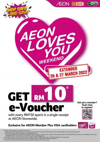 AEON-Loves-You-Weekend-Promotion-350x496 - Johor Kedah Kelantan Kuala Lumpur Melaka Negeri Sembilan Pahang Penang Perak Perlis Promotions & Freebies Putrajaya Sabah Sarawak Selangor Supermarket & Hypermarket Terengganu 