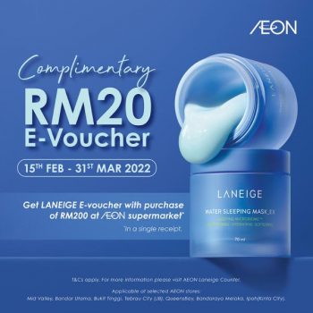 AEON-Supermarket-Free-Laneige-E-Voucher-Promotion-350x350 - Beauty & Health Johor Kedah Kelantan Kuala Lumpur Melaka Negeri Sembilan Pahang Penang Perak Perlis Personal Care Promotions & Freebies Putrajaya Sabah Sarawak Selangor Skincare Supermarket & Hypermarket Terengganu 