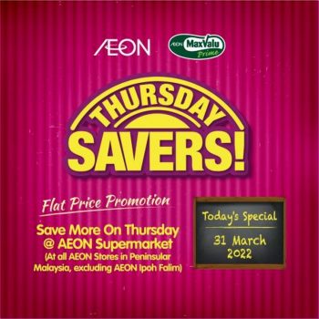 AEON-Supermarket-Thursday-Savers-Promotion-9-350x350 - Johor Kedah Kelantan Kuala Lumpur Melaka Negeri Sembilan Pahang Penang Perak Perlis Promotions & Freebies Putrajaya Sabah Sarawak Selangor Supermarket & Hypermarket Terengganu 