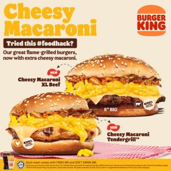 Burger-King-New-Cheesy-Macaroni-Burger-Deal-1-350x350 - Beverages Burger Food , Restaurant & Pub Johor Kedah Kelantan Kuala Lumpur Melaka Negeri Sembilan Pahang Penang Perak Perlis Promotions & Freebies Putrajaya Sabah Sarawak Selangor Terengganu 