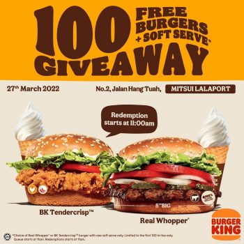 Burger-King-Opening-Promotion-at-Mitsui-LaLaport-1-350x350 - Beverages Food , Restaurant & Pub Kuala Lumpur Promotions & Freebies Selangor 