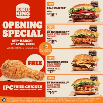 Burger-King-Opening-Promotion-at-Mitsui-LaLaport-2-350x350 - Beverages Food , Restaurant & Pub Kuala Lumpur Promotions & Freebies Selangor 