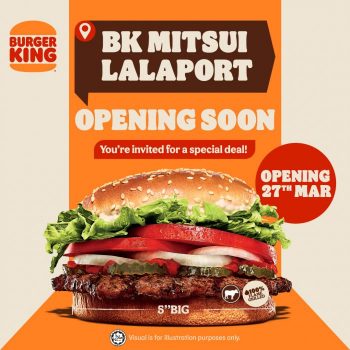 Burger-King-Opening-Promotion-at-Mitsui-LaLaport-350x350 - Beverages Food , Restaurant & Pub Kuala Lumpur Promotions & Freebies Selangor 
