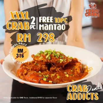 CRAZY-CRABS-Free-Mantao-Deal-1-350x350 - Beverages Food , Restaurant & Pub Promotions & Freebies Selangor 