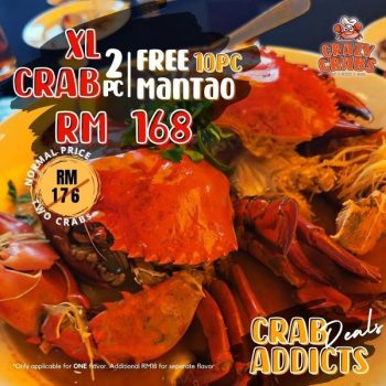 CRAZY-CRABS-Free-Mantao-Deal-350x350 - Beverages Food , Restaurant & Pub Promotions & Freebies Selangor 