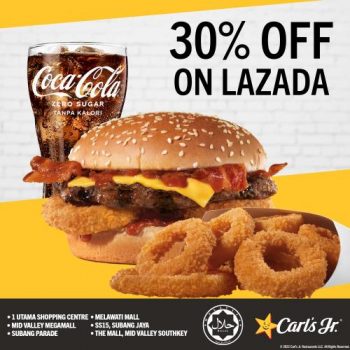 Carls-Jr-Lazada-Epic-Birthday-30-OFF-Promotion-350x350 - Beverages Food , Restaurant & Pub Johor Kedah Kelantan Kuala Lumpur Melaka Negeri Sembilan Online Store Pahang Penang Perak Perlis Promotions & Freebies Putrajaya Sabah Sarawak Selangor Terengganu 