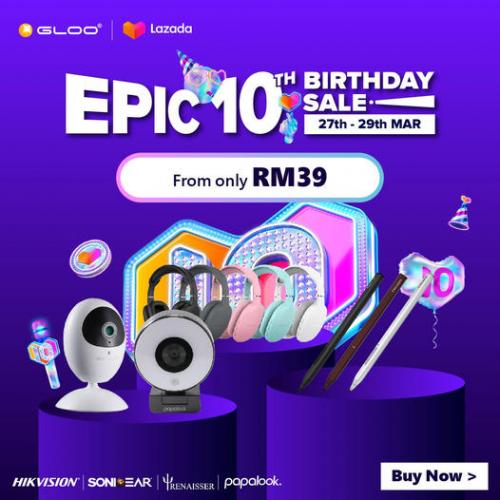 Lazada Epic 10th Birthday Sale on 27 March 