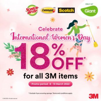 Giant-3M-International-Womens-Day-Promotion-350x350 - Johor Kedah Kelantan Kuala Lumpur Melaka Negeri Sembilan Pahang Penang Perak Perlis Promotions & Freebies Putrajaya Sabah Sarawak Selangor Supermarket & Hypermarket Terengganu 