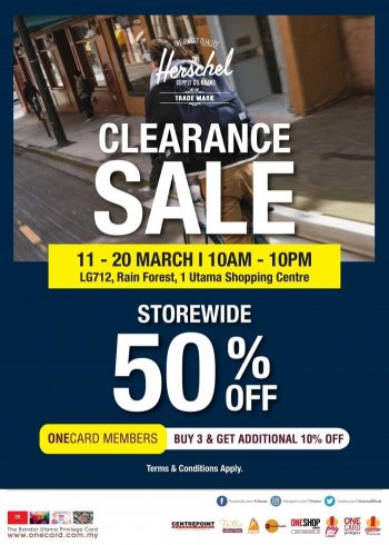Herschel-Clearance-Sale-at-1-Utama-Shopping-Centre-350x490 - Bags Fashion Accessories Fashion Lifestyle & Department Store Selangor Warehouse Sale & Clearance in Malaysia 