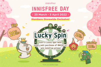 Innisfree-Lucky-Spin-Contest-350x233 - Beauty & Health Events & Fairs Johor Kedah Kelantan Kuala Lumpur Melaka Negeri Sembilan Pahang Penang Perak Perlis Personal Care Putrajaya Sabah Sarawak Selangor Skincare Terengganu 