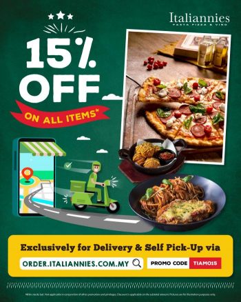 Italiannies-Online-Order-15-OFF-Promotion-350x438 - Beverages Food , Restaurant & Pub Johor Kedah Kelantan Kuala Lumpur Melaka Negeri Sembilan Online Store Pahang Penang Perak Perlis Promotions & Freebies Putrajaya Sabah Sarawak Selangor Terengganu 