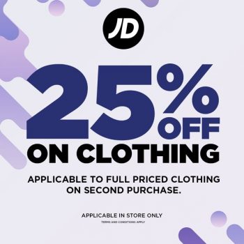 JD-Sports-25-off-Promo-350x350 - Apparels Fashion Accessories Fashion Lifestyle & Department Store Johor Kedah Kelantan Kuala Lumpur Melaka Negeri Sembilan Pahang Penang Perak Perlis Promotions & Freebies Putrajaya Sabah Sarawak Selangor Terengganu 