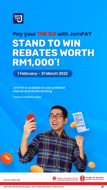 JomPAY-Electricity-Campaign-with-Tenaga-Nasional-Berhad-TNB-350x619 - Bank & Finance Johor Kedah Kelantan Kuala Lumpur Melaka Negeri Sembilan Online Store Pahang Penang Perak Perlis Promotions & Freebies Public Bank Putrajaya Sabah Sarawak Selangor Terengganu 