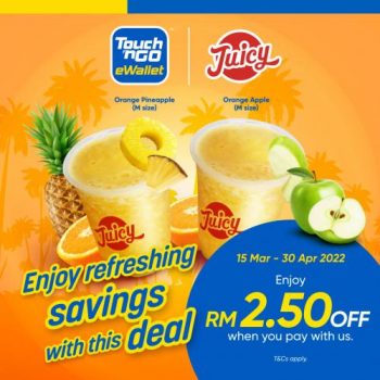 Juicy-Fresh-Juice-Bar-RM2.50-OFF-Promotion-with-Touch-n-Go-350x350 - Beverages Food , Restaurant & Pub Johor Kedah Kelantan Kuala Lumpur Melaka Negeri Sembilan Pahang Penang Perak Perlis Promotions & Freebies Putrajaya Sabah Sarawak Selangor Terengganu 