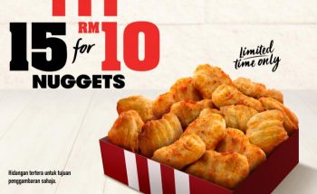 KFC-15pcs-Nuggets-Promo-350x215 - Beverages Fast Food Food , Restaurant & Pub Johor Kedah Kelantan Kuala Lumpur Melaka Negeri Sembilan Pahang Penang Perak Perlis Promotions & Freebies Putrajaya Sabah Sarawak Selangor Terengganu 