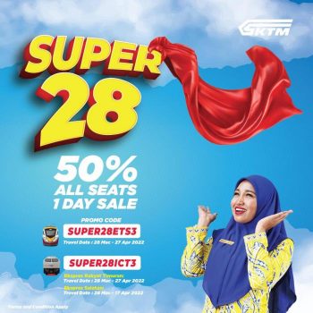 KTM-Super-28-All-Seats-50-OFF-Promotion-350x350 - Johor Kedah Kelantan Kuala Lumpur Melaka Negeri Sembilan Others Pahang Penang Perak Perlis Promotions & Freebies Putrajaya Sabah Sarawak Selangor Terengganu 