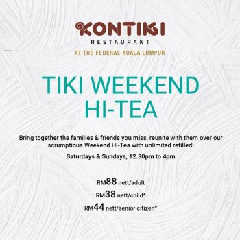 Kontiki-Restaurant-Tiki-Weekend-Hi-Tea-Deal-350x350 - Beverages Food , Restaurant & Pub Kuala Lumpur Promotions & Freebies Selangor 