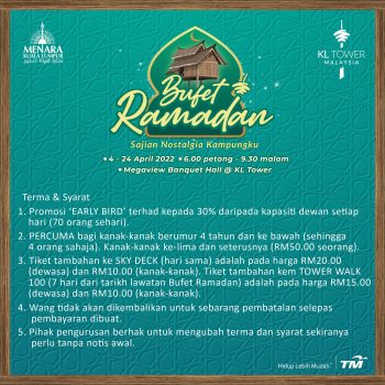 Kuala-Lumpur-Tower-Ramadan-Buffet-Deal-11-350x350 - Beverages Buffet Food , Restaurant & Pub Kuala Lumpur Promotions & Freebies Selangor 