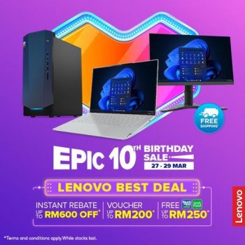 Lenovo-Lazada-Epic-10th-Birthday-Sale-350x350 - Computer Accessories Electronics & Computers IT Gadgets Accessories Johor Kedah Kelantan Kuala Lumpur Malaysia Sales Melaka Negeri Sembilan Online Store Pahang Penang Perak Perlis Putrajaya Sabah Sarawak Selangor Terengganu 